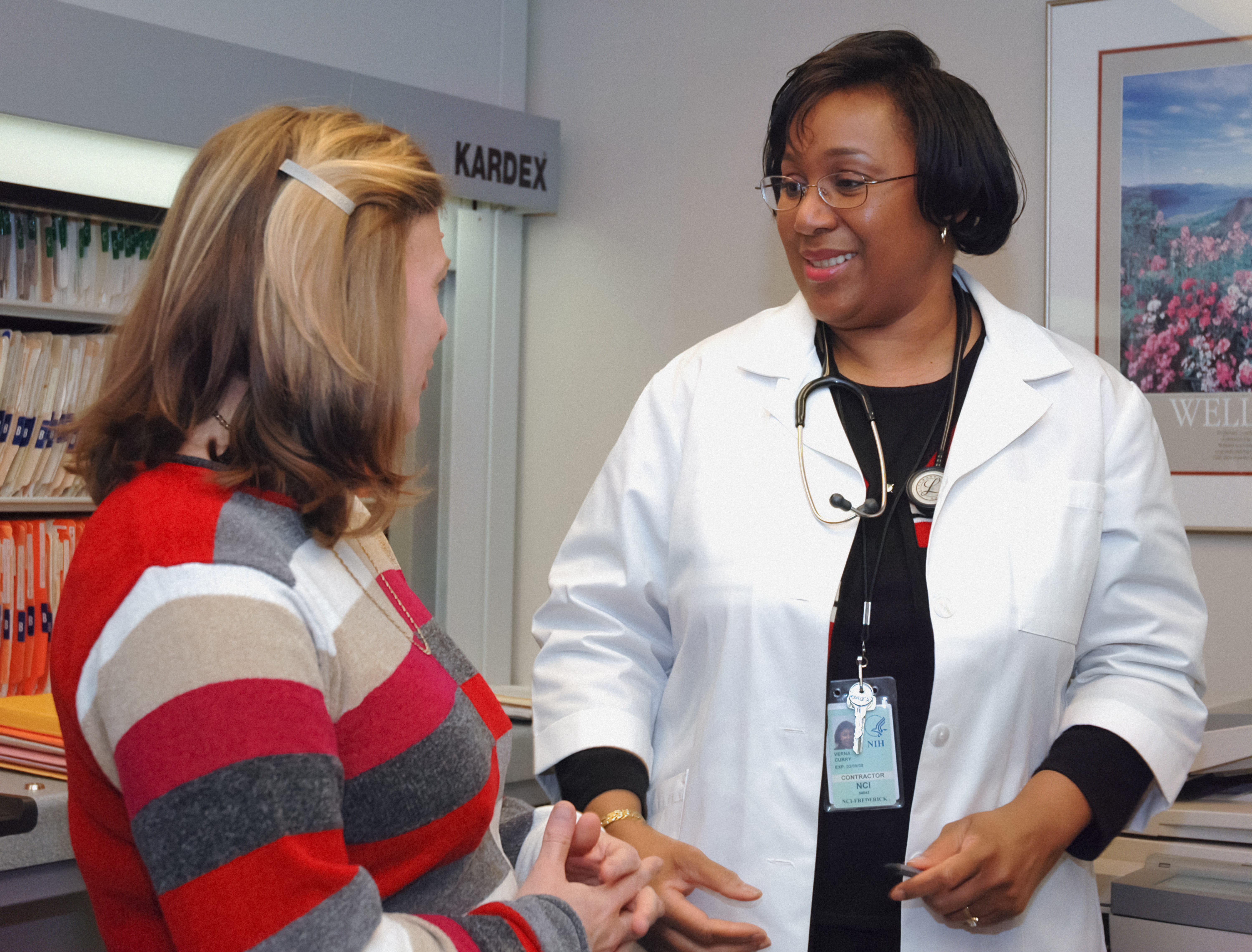 Doctor with patient